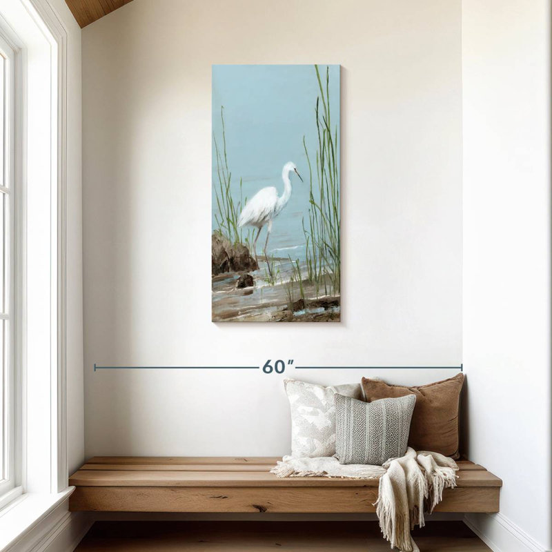 Aigrette de l'île Brampt I, H 42 po x l 21 po