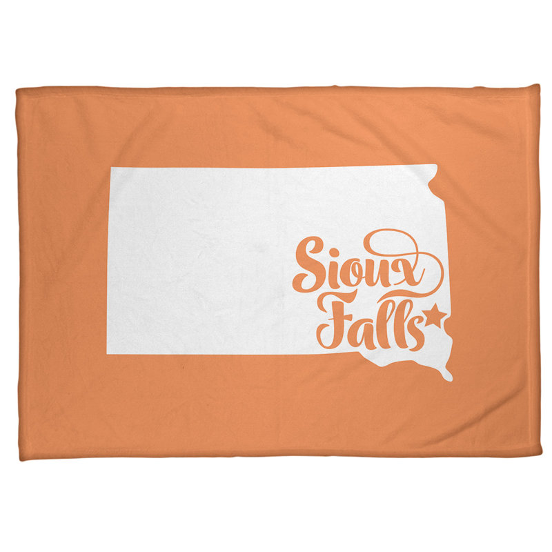 Jeté south dakota polaire sioux chutes, l 32,5 po x L 42,5 po, Orange