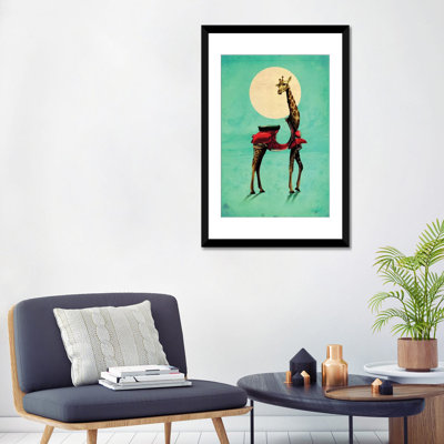 « giraffe go #2 » par ali gulec, impression sur toile tendue