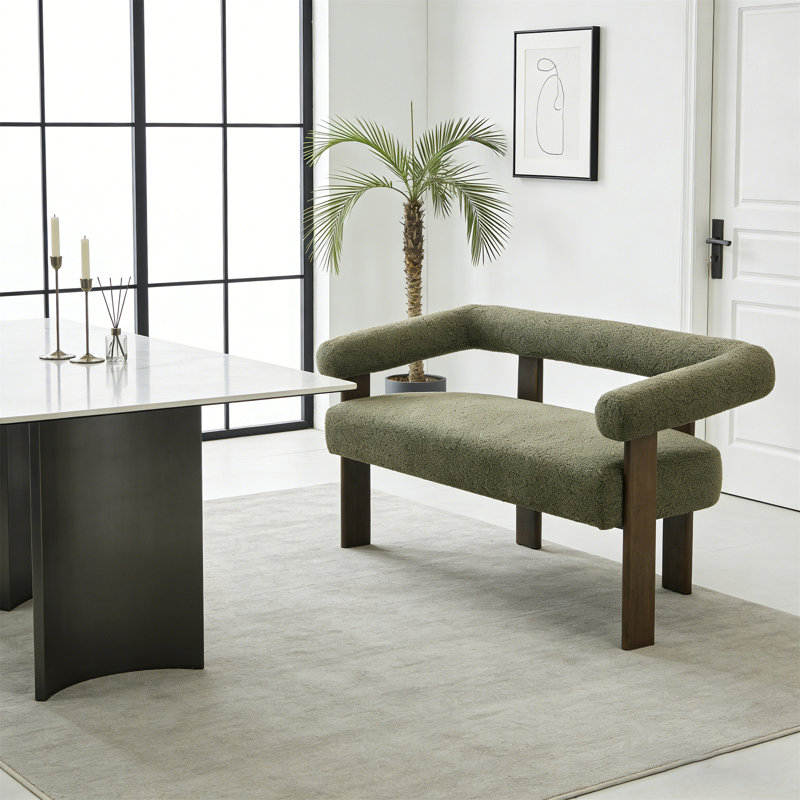 Causeuse ronde avec accoudoirs, Vert