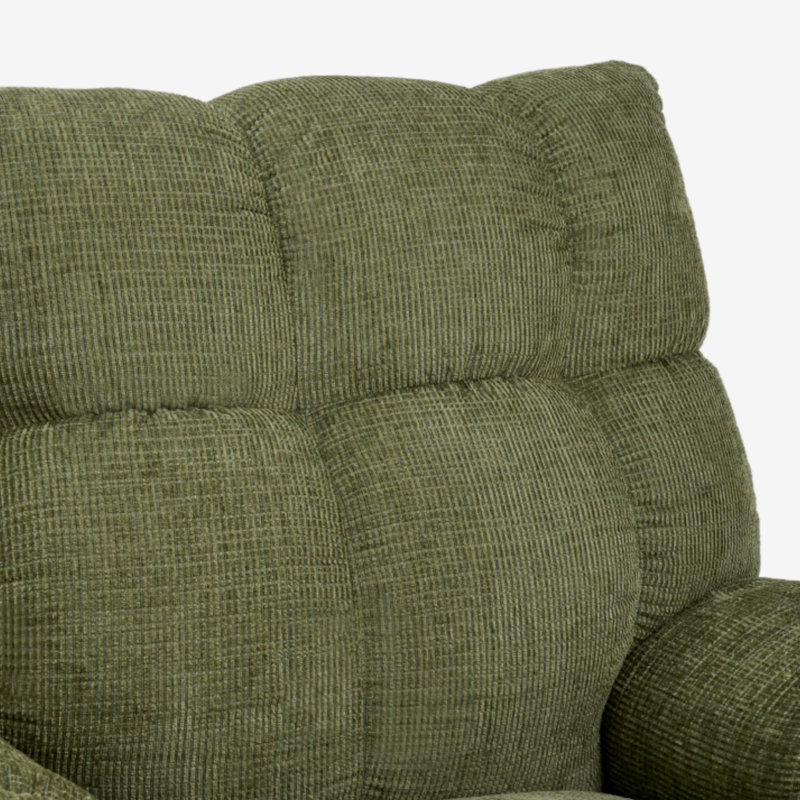 Fauteuil inclinable électrique berçant avec dossier gaufré, Vert