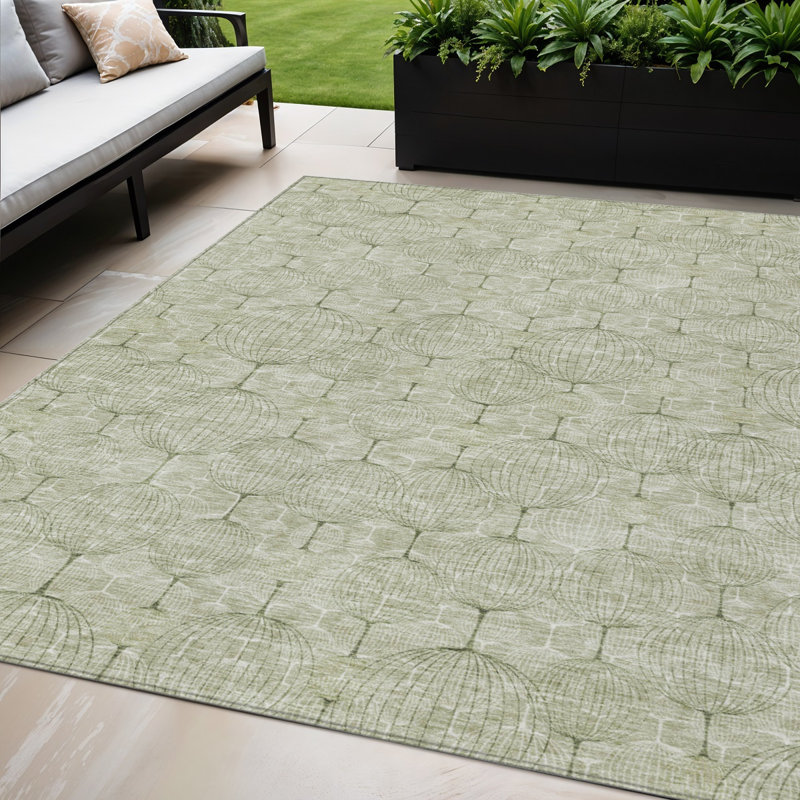 Tapis intérieur / extérieur Artichoke, Rectangle de 5 pi x 8 pi