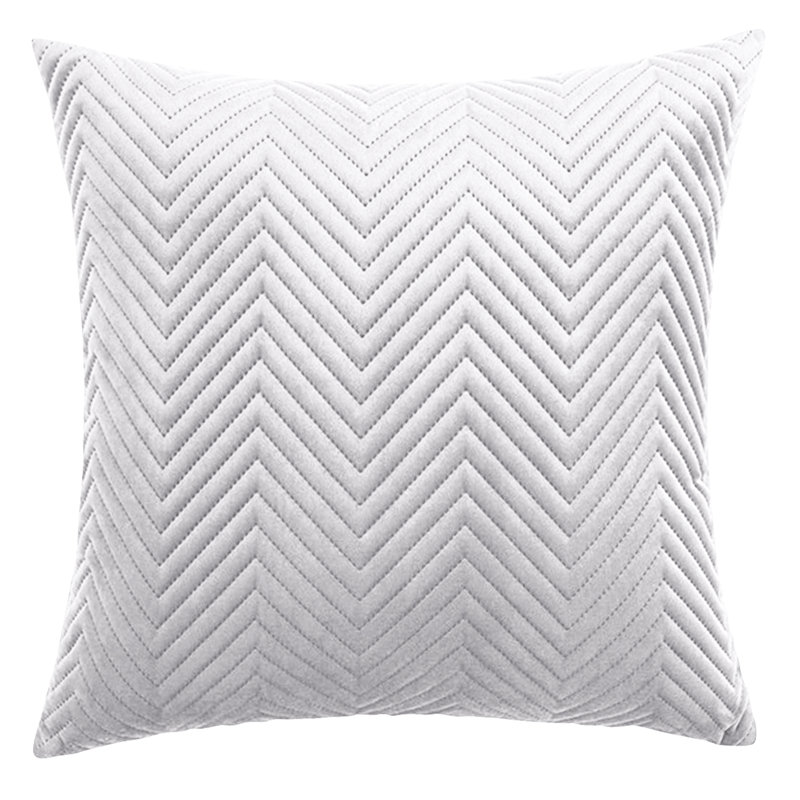 Aspire Homeware Embossed Square Velvet Cushion Cover, Silver, Pack of 12