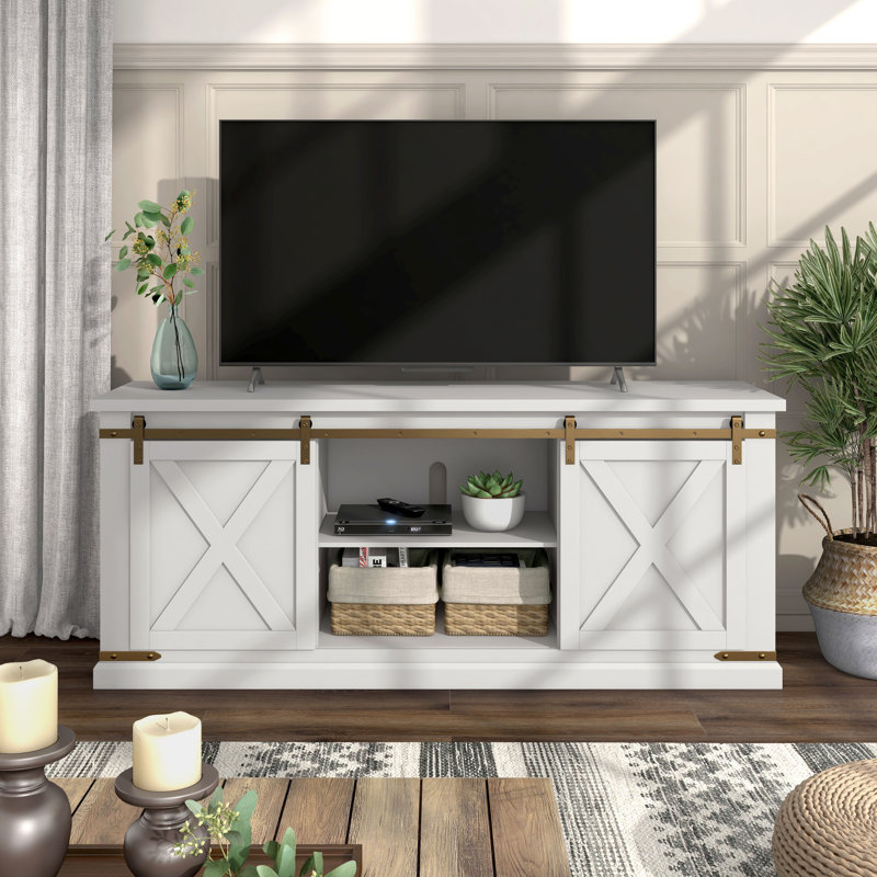 Gregoris Unfinished TV Stand for TVs up to 78", White