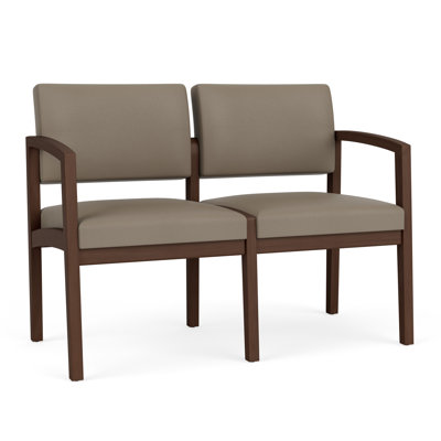 Lenox Wood Waiting Reception 2 Seat Tandem Seating Wood Frame No Center Arm
