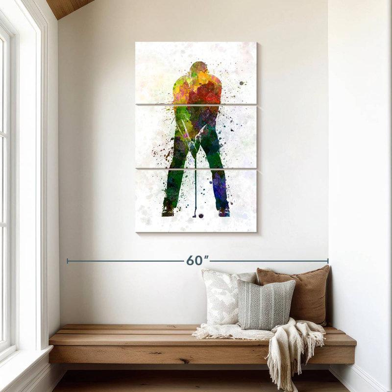 Sireci Golfer Putting Silhouette, 45" H x 28" W