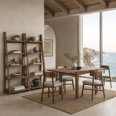 Extendable Solid Wood Dining Set