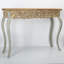 Console rétro en bois rustique avec détails sculptés, 49,21 po de long, finition vieillie