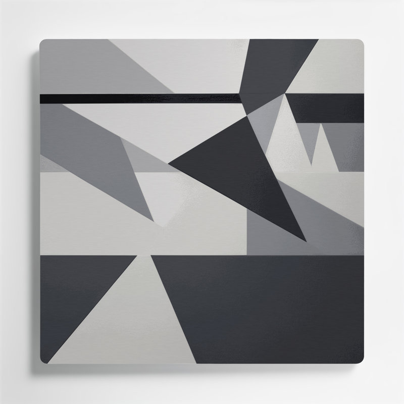 Minimalisme, art mural brun en métal 75, H 12 po x l 12 po