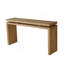 Console de style campagnard 60 po brun antique - Table d'entrée en bois rétro avec suspension à deux planches, bois et panneau de fibres à densité moyenne, table de salon-975526080
