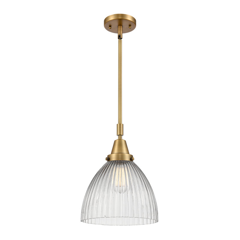 1 - Light Single Pendant, No Bulb Included, Brushed Brass