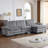 Corduroy Double Cushion Sectionals With One Ottoman-439423171