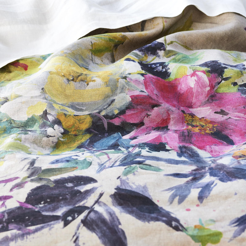 Aubriet Fuchsia Duvet Cover, Queen Duvet Cover