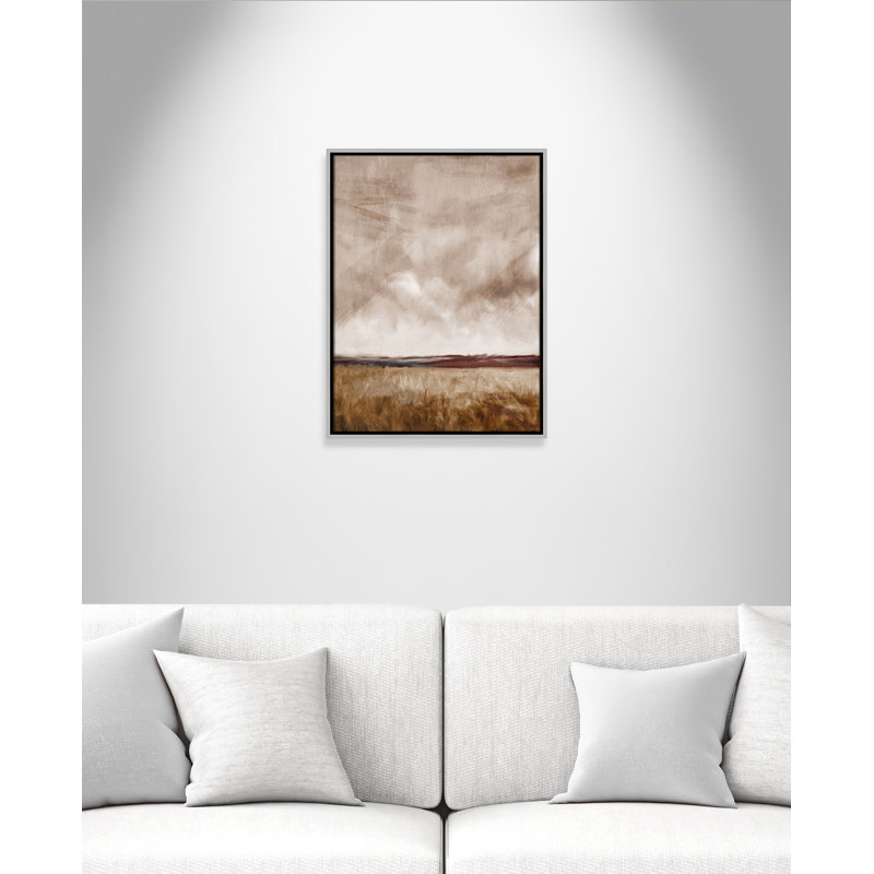 «Autumn Sky Print» par Kimberly Allen, Flottant argenté, L 19,5 po x H 25,5 po