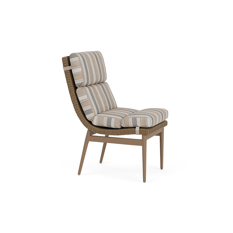 Cascade Outdoor Dining Side Chair, Purveyor Pewter, Fawn