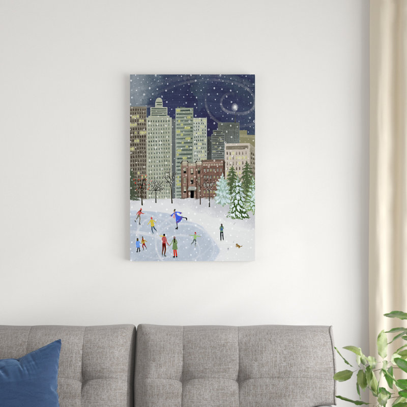 Noël dans la ville II, H 30 po x l 20 po