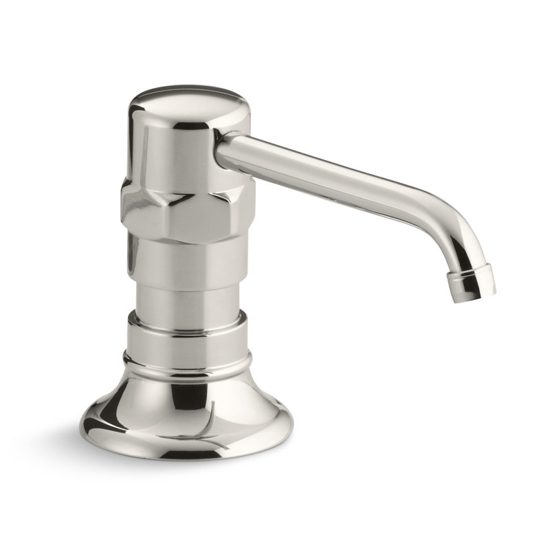 Distributeur de savon/lotion inox Hirise, Acier inoxydable poli