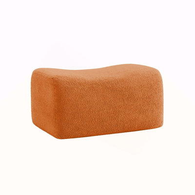 Repose-pieds en tissu orange