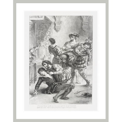 Mort d’Hamlet (Act. V. Sc. II) (Death of Hamlet) from Shakespeare’s Hamlet by Eugène Delacroix -Framed Giclee Print