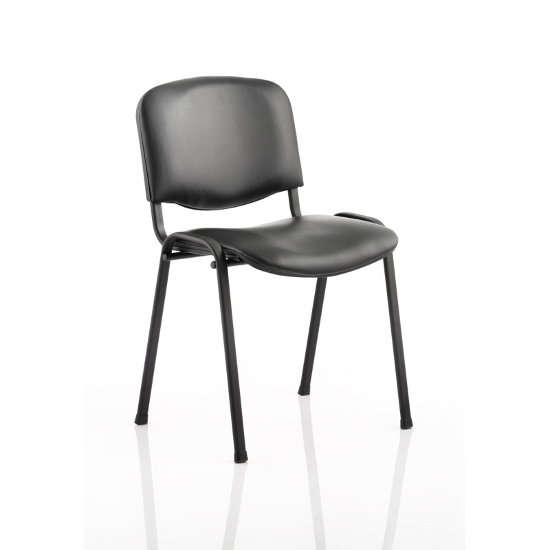 Armless Stacking Chair, Black