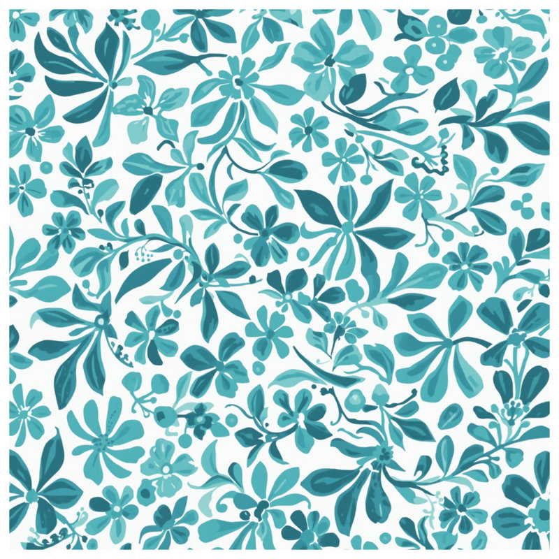 Édredon bleu à motif floral, Twin Extra Long
