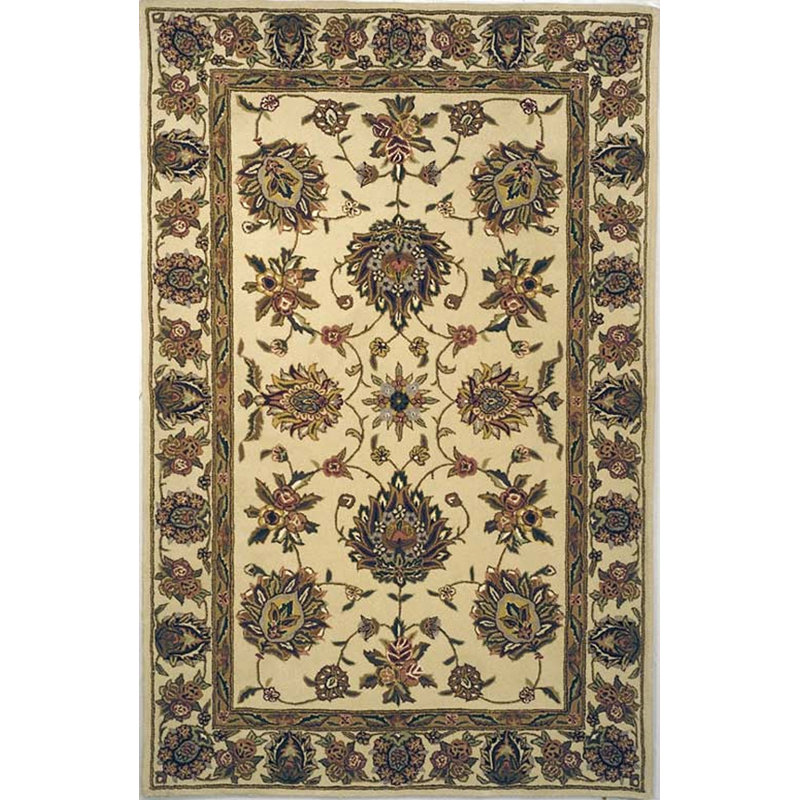 Raubsville Traditions Wool Pile Floral Rug, Round 6'