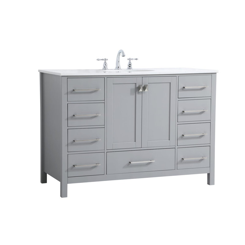 Ensemble de meuble-lavabo simple 48 po Irene, Gris