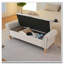Banc de rangement avec repose-pieds, repose-pieds rembourré