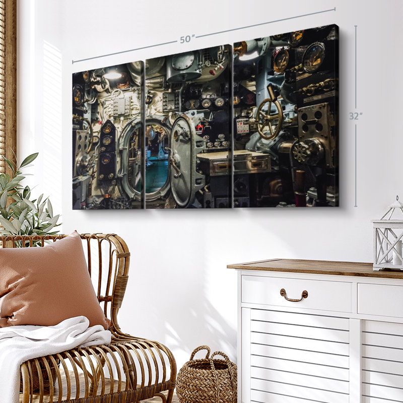 " Submarine Control Room ", 32" H x 50" W