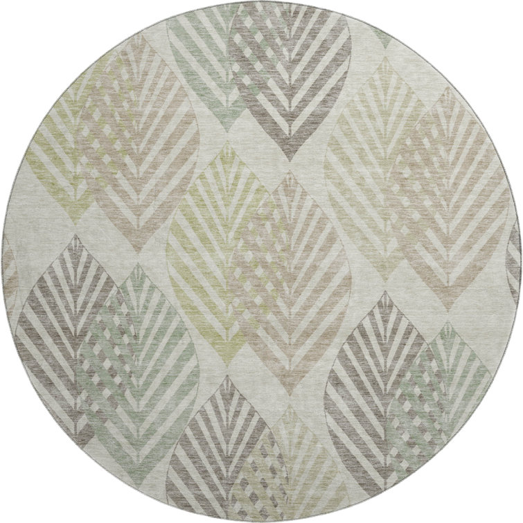 Premium Machine Washable Prisco Taupe Rug