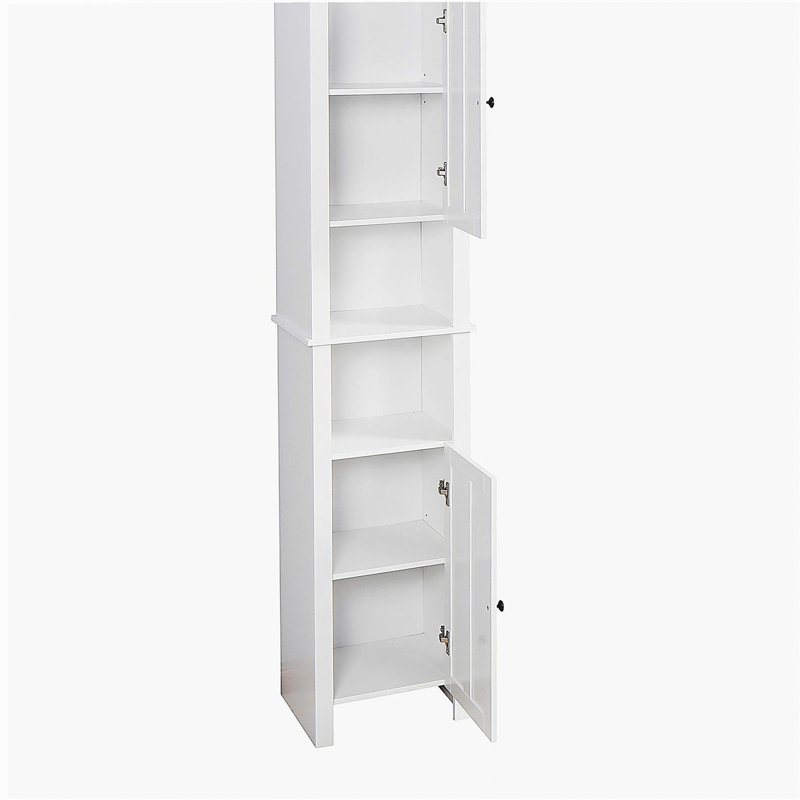 Armoire de rangement pour salle de bain avec 2 portes et 6 tablettes