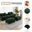 Canapé modulaire en chenille de 111 po avec deux repose-pieds amovibles, deux ports USB, deux porte-gobelets et une grande boîte de rangement pour le salon-1443527210