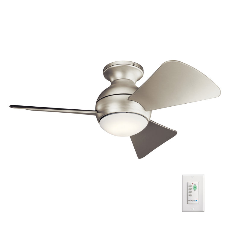 Sola 34" Brushed Nickel LED Ceiling Fan, 34", Brushed Nickel