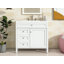 Meuble-lavabo de salle de bain avec lavabo supérieur, 2 tiroirs et un tiroir basculant-2079510090