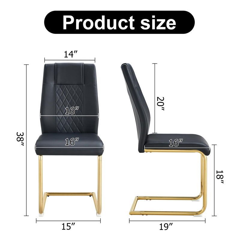 Minday Double Pedestal Dining Set, Gold, Black/Gold, 7