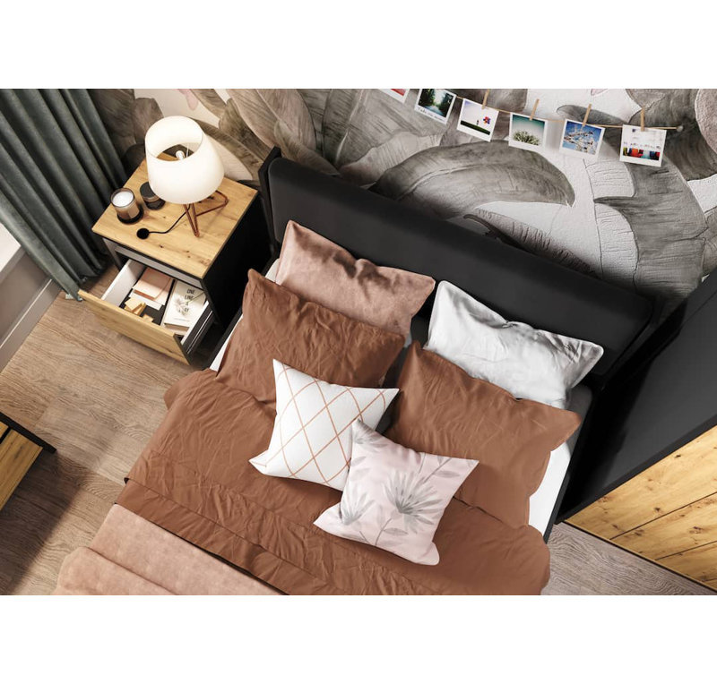 Rushelle 45cm W Manufactured Wood Bedside Table