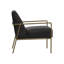 Structure en bois et base en métal, fauteuil