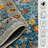 Miranda Traditional Bordered Durable Performance Orange/Blue Area Rug-68028822