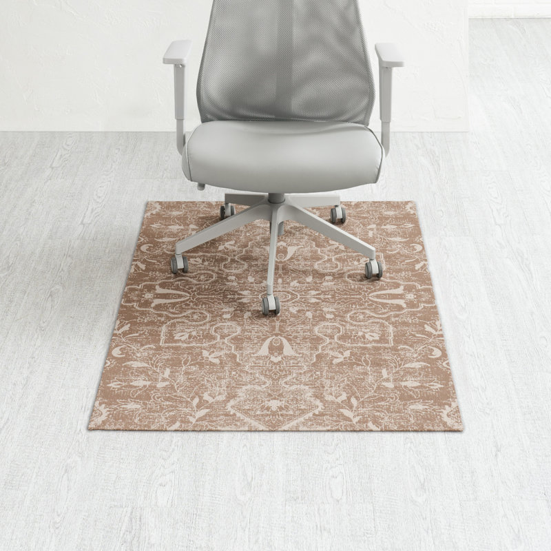 Tapis de chaise de bureau en jacquard de polyester avec support antidérapant Anji Mountain, H 0,25 po x l 36 po x P 48 po