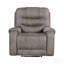 Fauteuil inclinable 1 pièce Modern Living, revêtement en microfibre polie, cadre en bois brun brun
