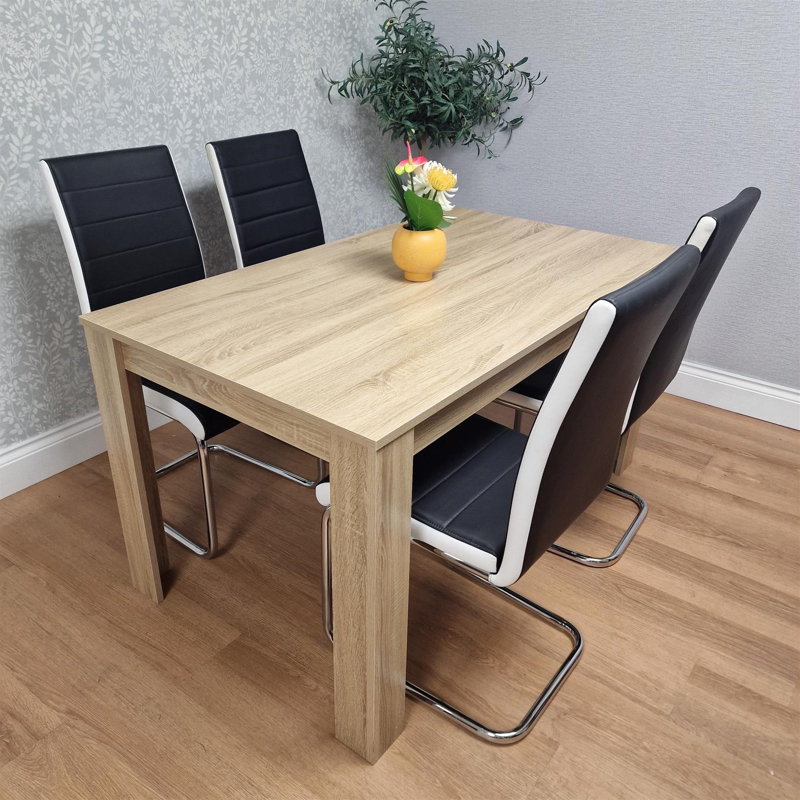 4 - Person Dining Set, 75cm H x 80cm W x 140cm D