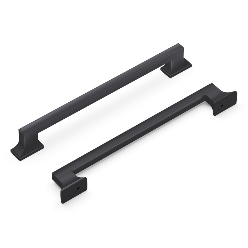 Brownstone Collection Appliance Pull - Cabinet Pull - Transitional Hardware for Drawers & Cabinets, Matte Black, 12"