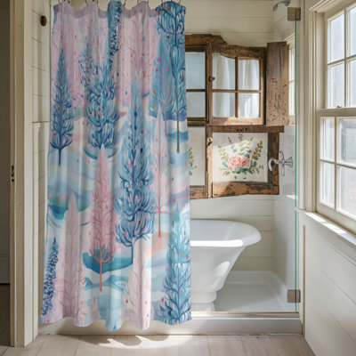Rideau de douche Blue Woods - Premium