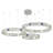 Sliver 3 Rings Crystal Chandelier Round Pendant Light Fixture for Foyer Living Room Bedroom D15.7''x D23.6''x D31.5''
