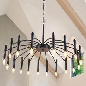 Apogeeville 18 - Light 39" Modern Linear Sputnik Chandelier