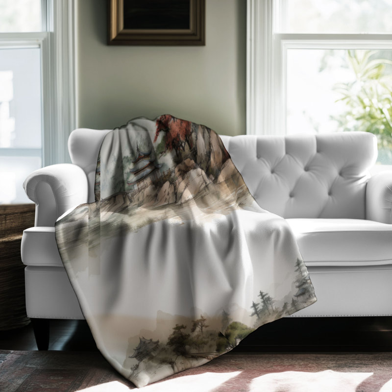 Heritage Grove - 1 Piece Premium Sherpa Blanket, Twin