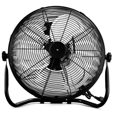 Ventilateur de sol électrique 16 "à 3 vitesses 16" noir