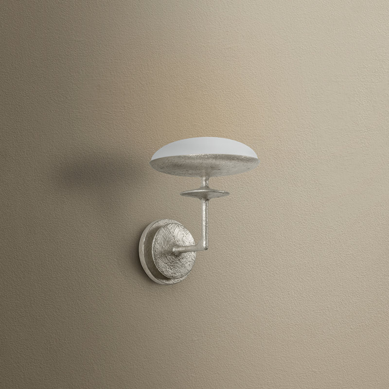 Troy Lighting Pacific 7.25 inch wide 1 Light Integrated LED Wall Sconce in Warm Silver Leaf
