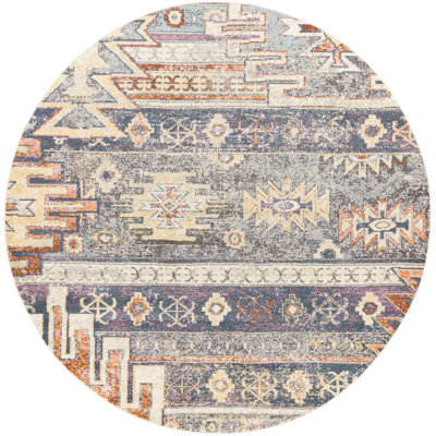 Jamieson Machine Woven Blue/Orange Area Rug