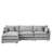 Modular Sectional Sofa, 102 Inch L Shaped Couch Set For Living Room, 3-Seater Comfy Cloud Couches With Movable Ottoman, DIY Combination, Chenille, Grey-1826750849